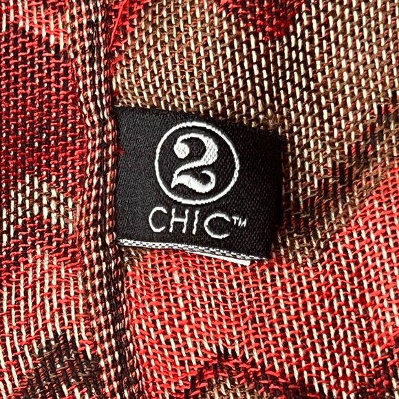 2 Chic Multicolor Chevron Pattern Fringe Scarf Acrylic Soft Lightweight Stretch - Picture 16 of 16